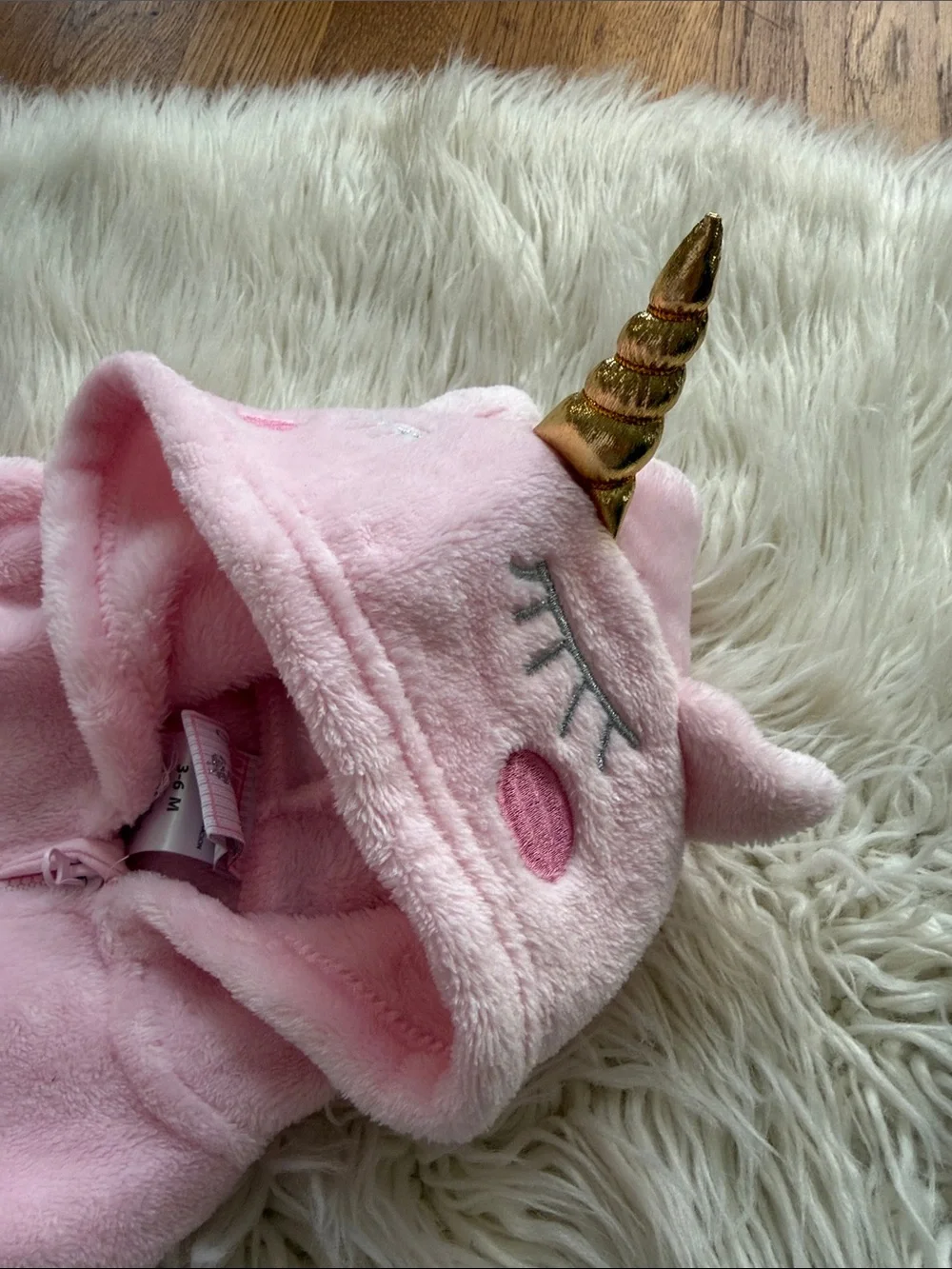 Cozy Pink Unicorn Hooded One-Piece Footie for Kids